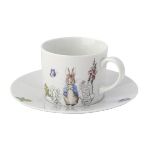 Coffee Cup and Saucer: 1 x 280ml Peter Rabbit Original Cup & Saucer, Porcelain
