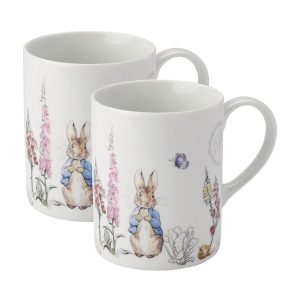 Mug Set: 2 x 350ml Peter Rabbit Original Mugs, Porcelain