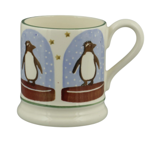 Mug: 1 x 300ml Emma Bridgewater Penguin Snow Globe 1/2 Pint Mug, Ceramic