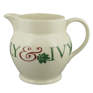 Jug: 1 x 60ml Emma Bridgewater Christmas Toast Holly & Ivy 3 Pint Jug, Ceramic