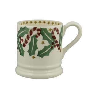 Mug: 1 x 300ml Emma Bridgewater Candy Canes 1/2 Pint Mug, Ceramic