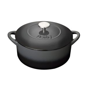 Casserole: 5.2 Litre Denby Halo Round Casserole, Cast Iron