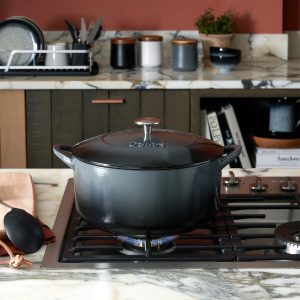 Casserole: 5.2 Litre Denby Halo Round Casserole, Cast Iron