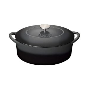 Casserole: 4.2 Litre Denby Halo Oval Casserole, Cast Iron