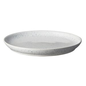 26cm Denby Studio Blue Chalk Coupe Dinner Plate, Stoneware