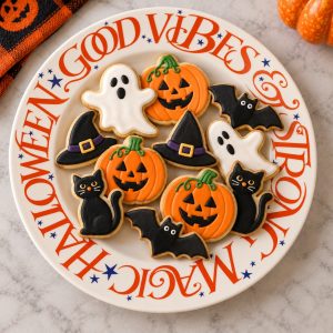 Breakfast/Salad Plate: 1 x 22cm Emma Bridgewater Halloween Toast 8 1/2 Inch Plate, Ceramic
