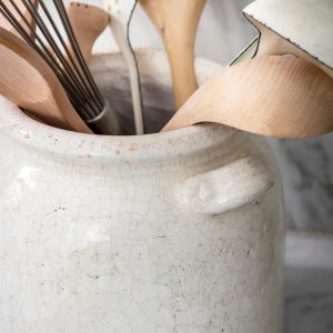 Utensil/Plant Pot: Ravello Utensil Pot with Handles, Ceramic