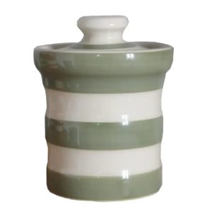 Spice Jar: Cornishware Willow Green Spice Jar, Ceramic