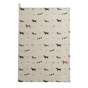 Tea Towel: Sophie Allport Woof Tea Towel, 100% Cotton