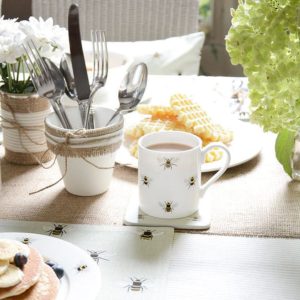 Mug: 1 x 425ml Sophie Allport Bees Mug, Bone China