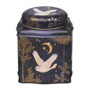 Tea Storage: Sara Miller Christmas Magical Nightfall Tea Caddy, Domed Lid