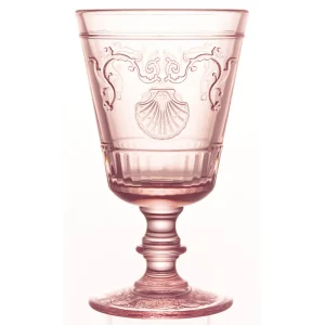 Wine Glass: 1 x 20cl La Rochere Pink Versailles Stemmed Wine Glass, Glass