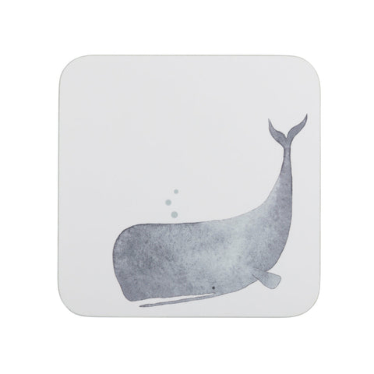 Coaster Set: 4 x Sophie Allport Whales Coasters, Cork Backed