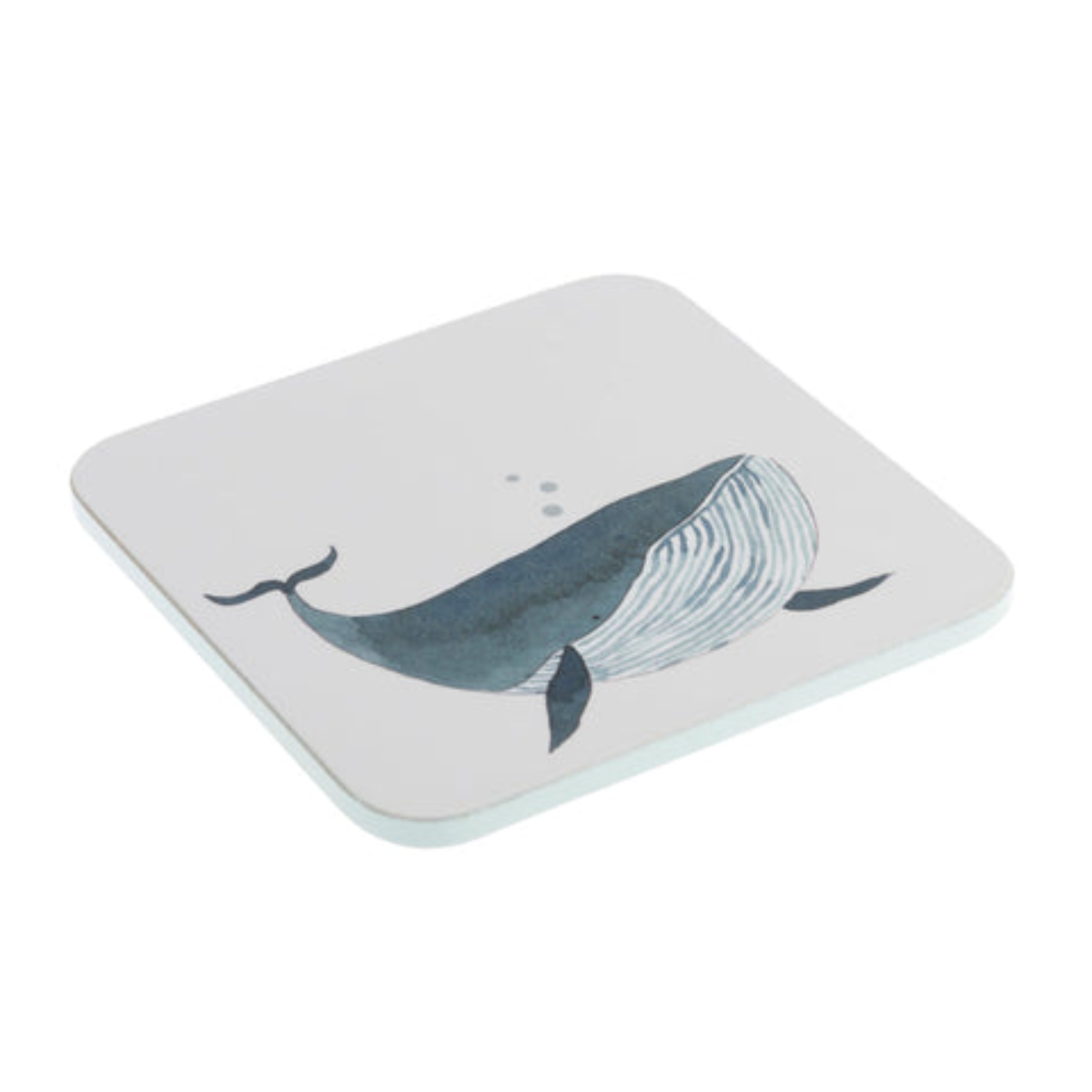 Coaster Set: 4 x Sophie Allport Whales Coasters, Cork Backed