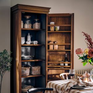 Kitchen Pantry: Walcote Single Pantry Natural, Bayur Wood