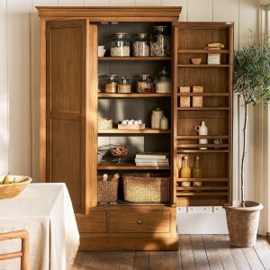 Kitchen Pantry: Walcote Pantry Natural Wood, Bayur Wood