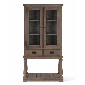 Display Cabinet: Topsham Glass Display Unit Natural, Pine
