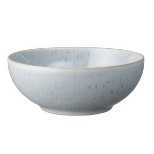 Breakfast Bowl: 1 x 17cm Denby Studio Blue Pebble Cereal Bowl, Stoneware