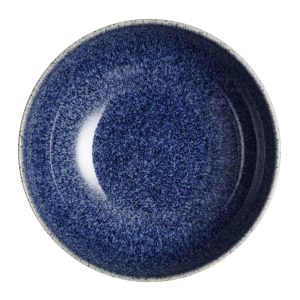 Breakfast Bowl: 1 x 17cm Denby Studio Blue Cobalt Cereal Bowl, Stoneware