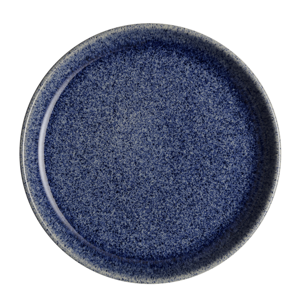 Breakfast/Salad Plate: 1 x 21cm Denby Studio Blue Cobalt Coupe Medium Plate, Stoneware