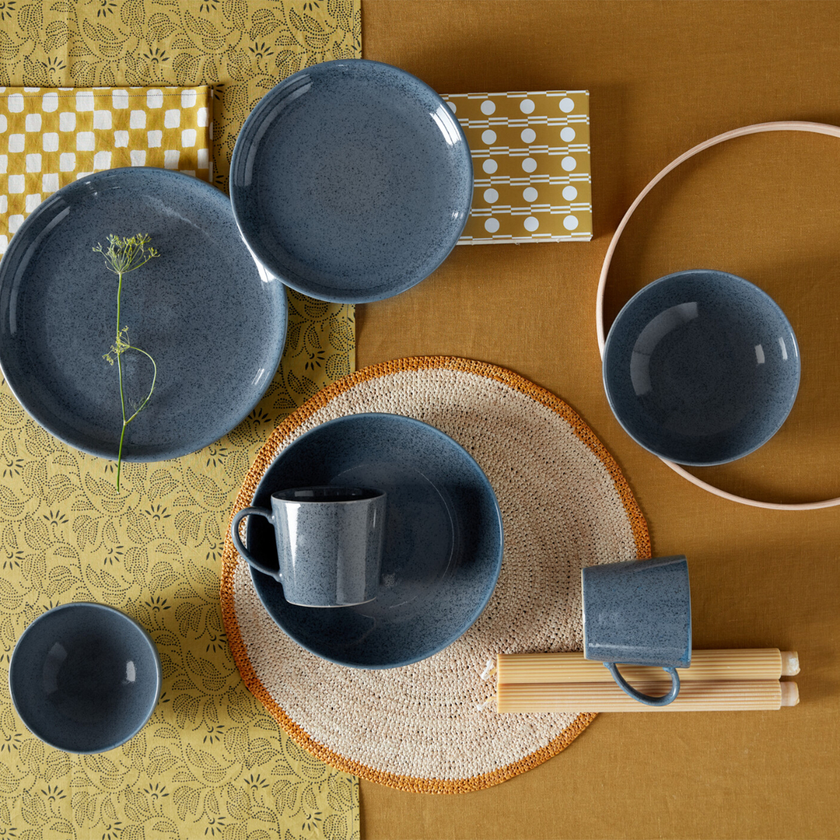 Dinner Plate Set: 4 x 26cm Denby Dark Grey Speckle Coupe Dinner Plates, Stoneware - Image 7