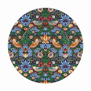 Dinner Plate: 1 x 26cm Arts & Crafts Red Strawberry Thief Plate, Tin