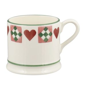 Mug: 1 x 175ml Emma Bridgewater Pink Quilts Small Mug, Ceramic