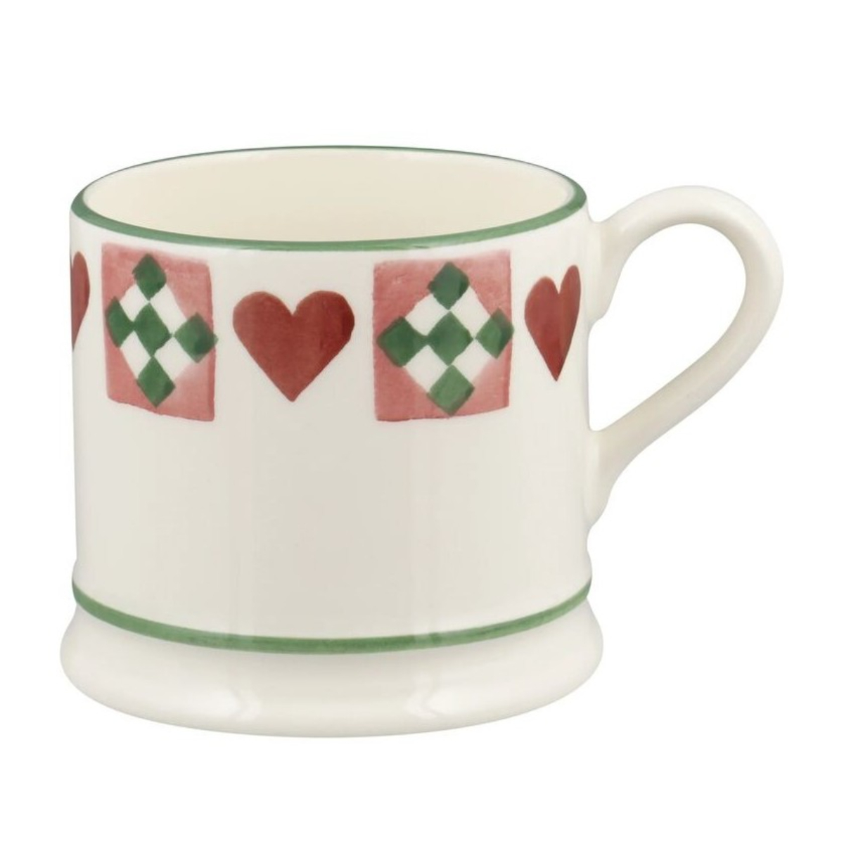 Mug: 1 x 175ml Emma Bridgewater Pink Quilts Small Mug, Ceramic