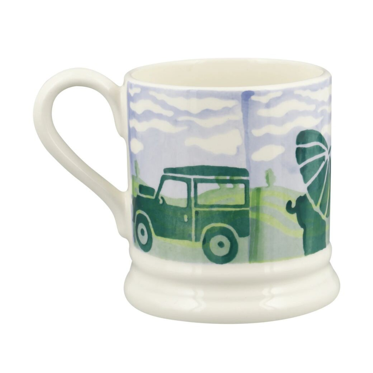 Mug: 1 x 300ml Emma Bridgewater Rainy Dog Walks 1/2 Pint Mug, Ceramic