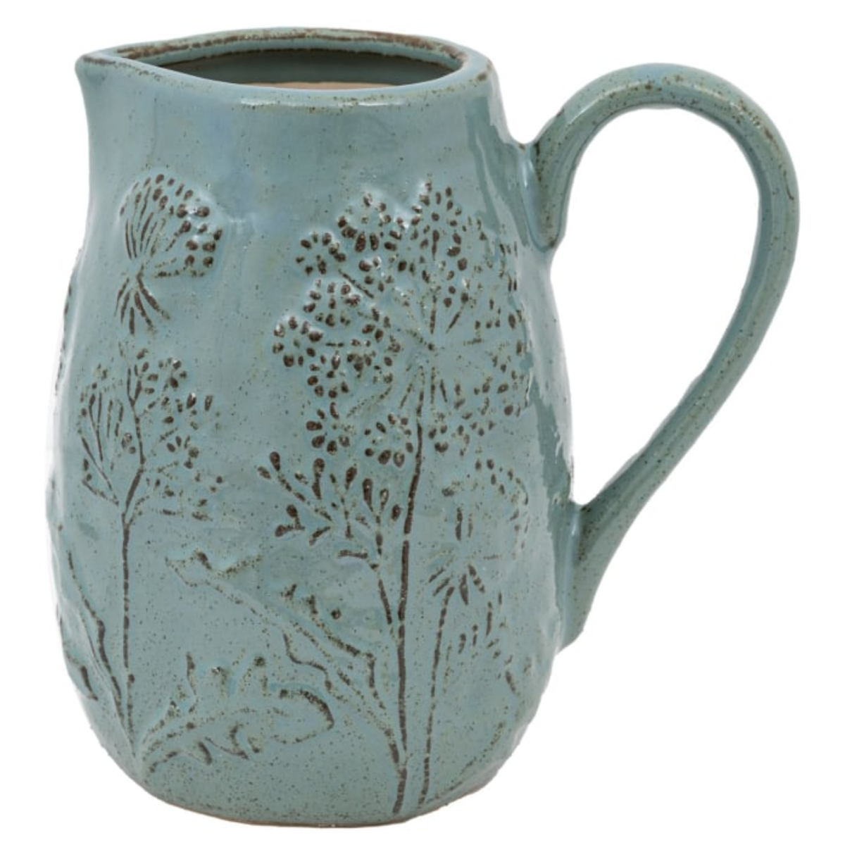 Jug: 1 Litre Meadow Embossed Jug, Ceramic