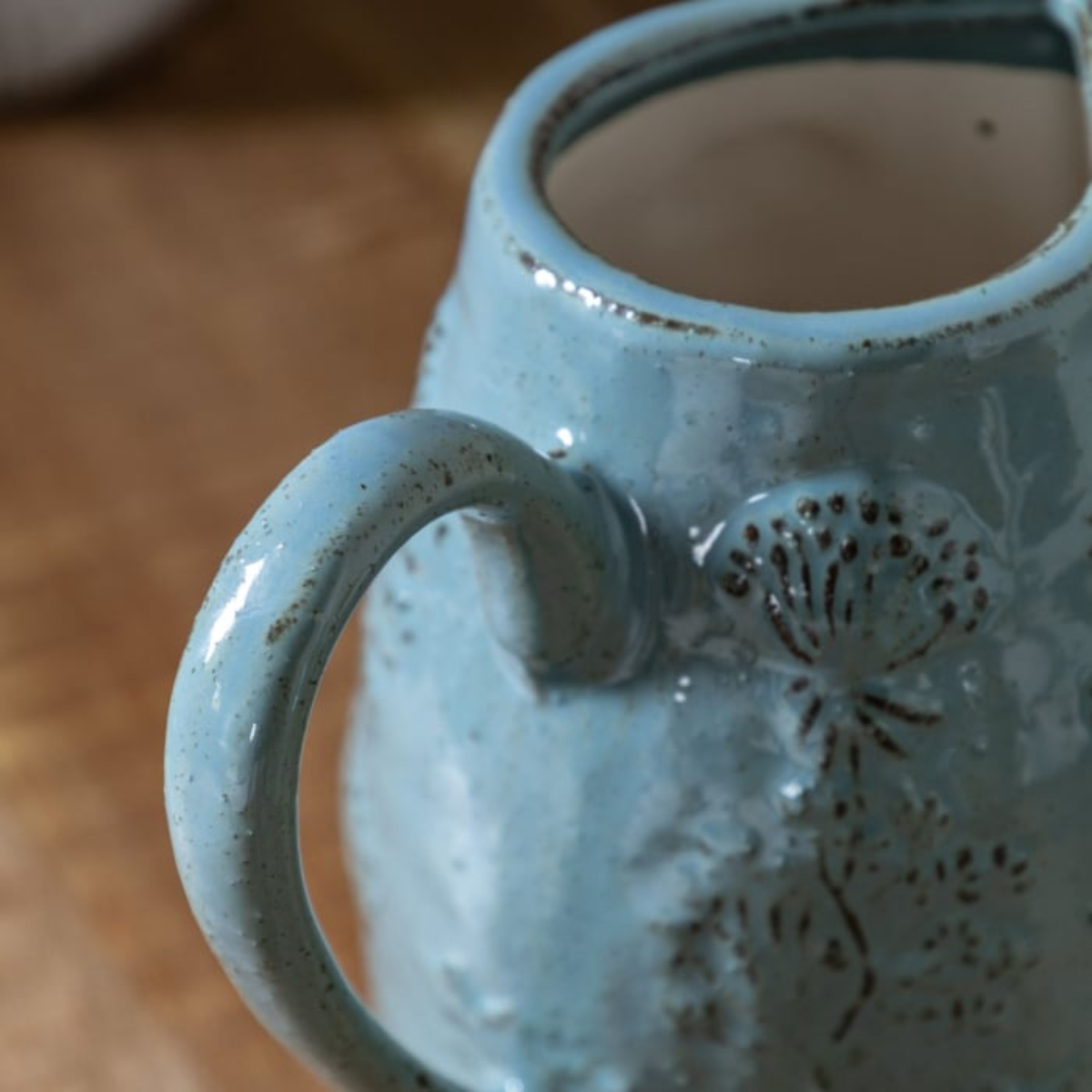 Jug: 1 Litre Meadow Embossed Jug, Ceramic - Image 3