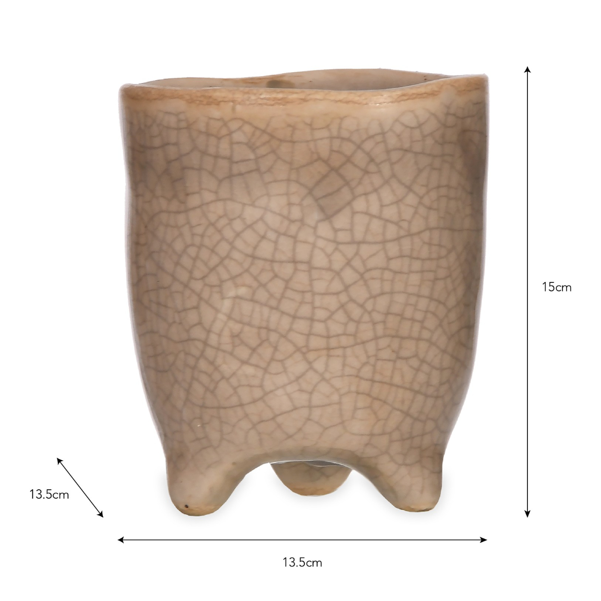 Plant Pot: 13.5cm Positano Pot Stone, Ceramic - Image 3