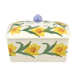 Butter Dish: Emma Bridgewater Windblown Daffodils Butter Dish, Ceramic