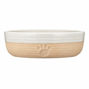 Dog Bowl: 12.5cm Mason Cash Heart Paw Bowl, Stoneware