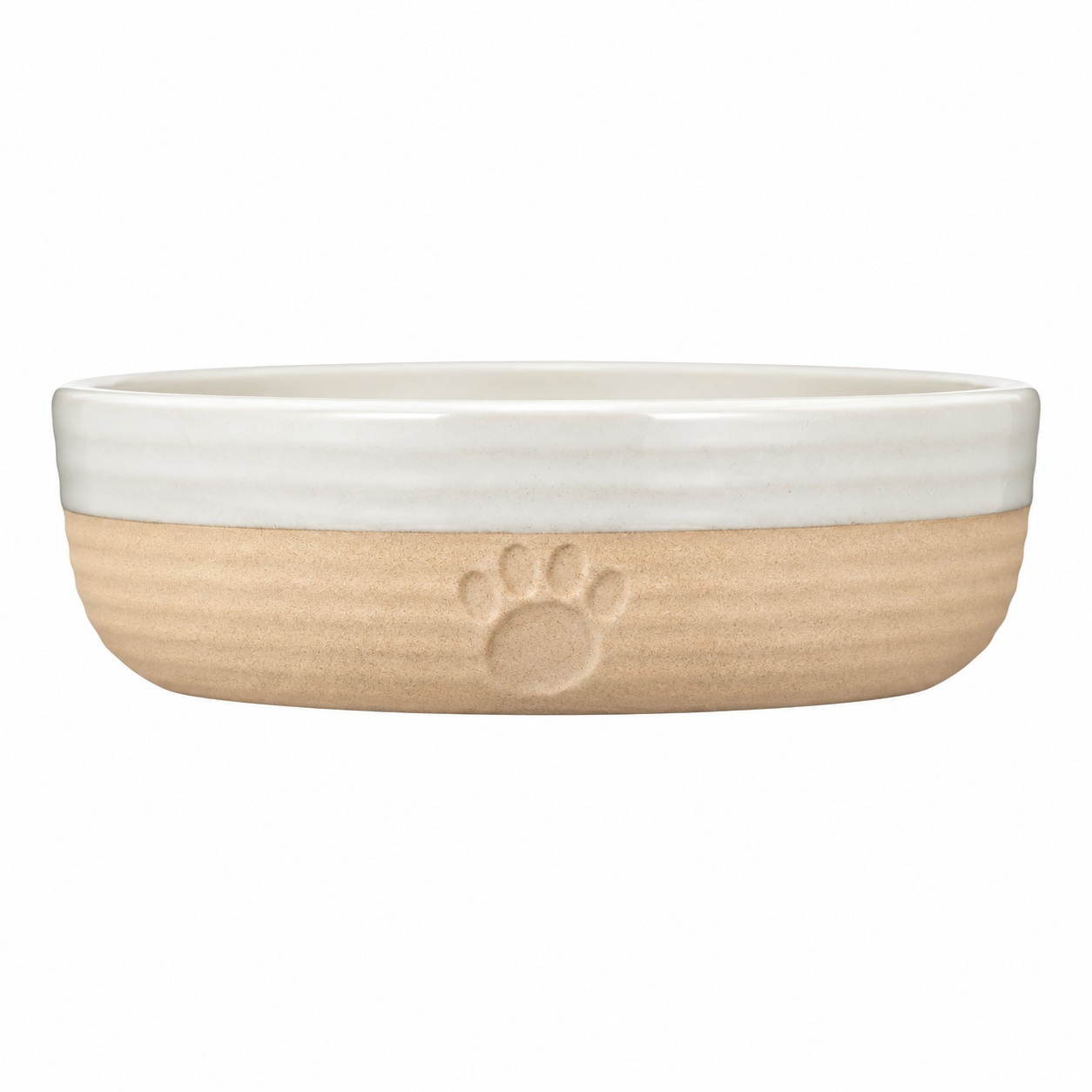 Dog Bowl: 12.5cm Mason Cash Heart Paw Bowl, Stoneware