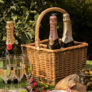 Bottle Carrier: 4 Bottle Basket, Willow