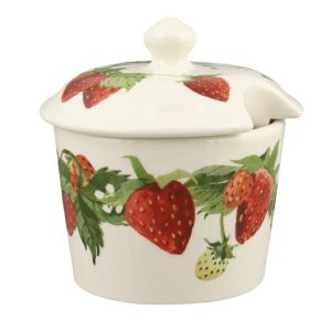 Sugar Bowl: 0.28 Litre Emma Bridgewater Strawberries Large Sugar Pot, Ceramic