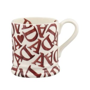 Mug: 1 x 300ml Emma Bridgewater D.A.D. Hellebore Half Pint Mug, Ceramic