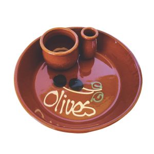 Serving Dish: 16cm Regas Olives Serving Dish, Terracotta