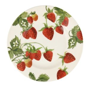 Dinner Plate: 1 x 22cm Emma Bridgewater Strawberries Medium Dinner Plate, Ceramic