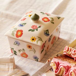 Butter Dish: Emma Bridgewater Poppies & Pinks Butter Dish, Ceramic