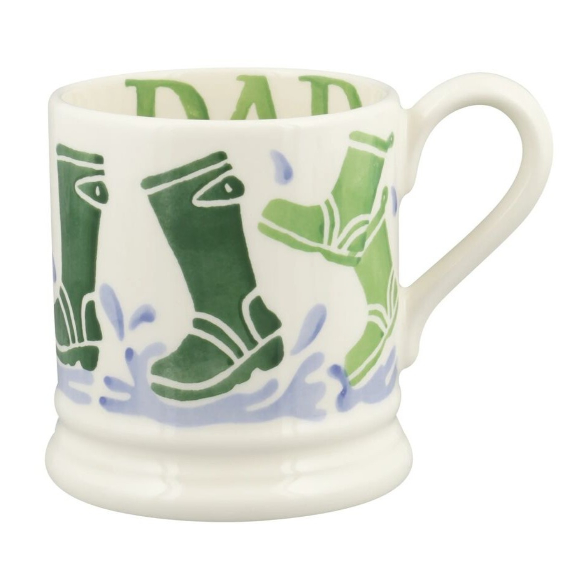 Mug: 1 x 300ml Emma Bridgewater Wellies Dad 1/2 Pint Mug, Ceramic