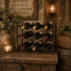 Bottle Rack: 12 Bottle Farringdon Wine Rack, Black