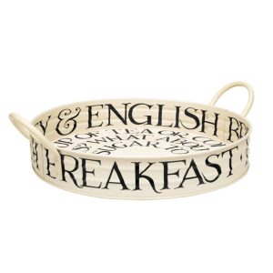 Handled Tray: 40cm Emma Bridgewater Black Toast Tray, Metal