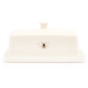Butter Dish: Sophie Allport Bees Stoneware Butter Dish, Stoneware