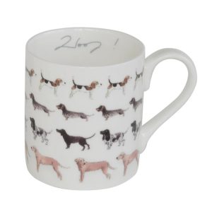 Mug: 1 x 275ml Sophie Allport Woof Mug, Bone China