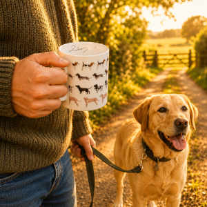 Mug: 1 x 275ml Sophie Allport Woof Mug, Bone China