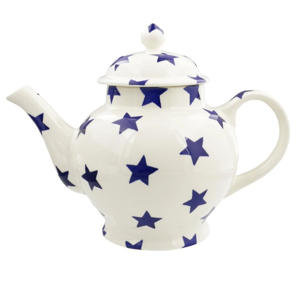 Tea Pot: 4 Mug Emma Bridgewater Blue Star Teapot, Ceramic
