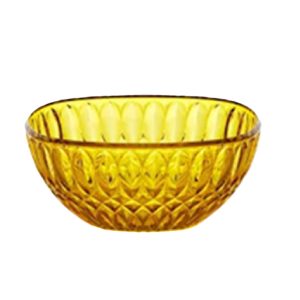 Snack Bowl: 1 x 12cm Guzzini Vanity Saffron Yellow Bowl, Acrylic