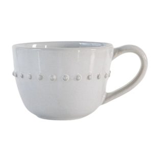 Mug Set: 4 x Organic Beaded Mug White, Porcelain - Image 3